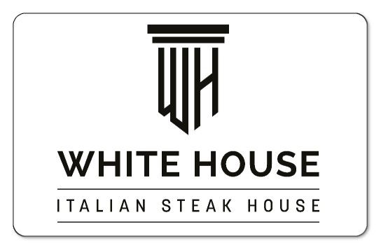 White House logo with black White House Italian Steak House text on a white background